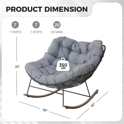 Cushioned Indoor Outdoor Rocking Chair