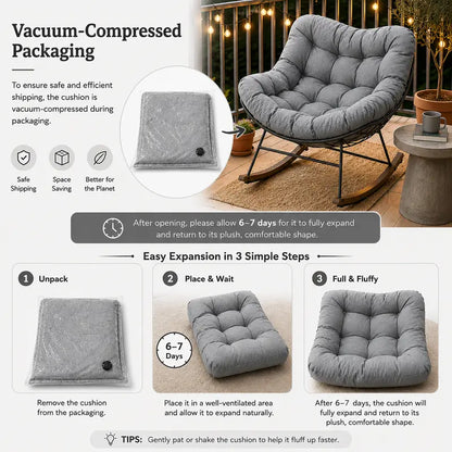 Cushioned Indoor Outdoor Rocking Chair