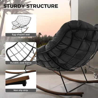 Cushioned Indoor Outdoor Rocking Chair