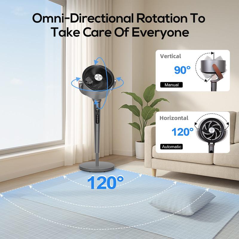 Adjustable Quiet Bedroom Cooling Fan