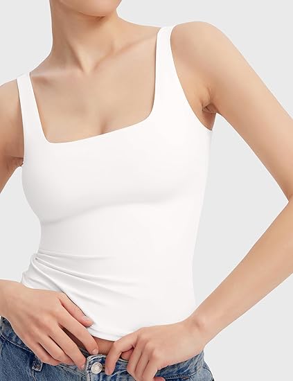 Perfect Fit Modern Square Neck Basic Tank